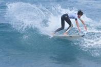 Las olas acompaaron a los surferos en el Circuito Canario de Surf Open de la playa de La Ccer